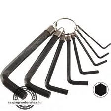 imbuszkulcs klt.; 8db, (H2-2,5-3-4-5-6-8-10 mm)