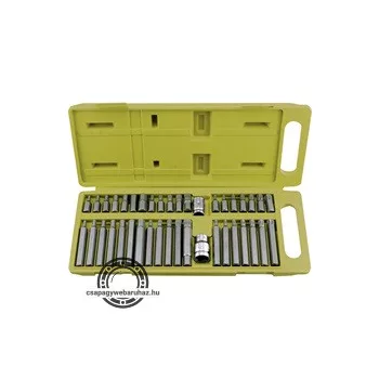   BIT klt. 40 db HEX-TORX-XZN, 10mm, adapter 3/8" és 1/2", CrV, műanyag dobozban