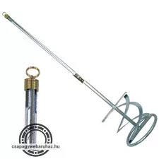 festékkeverő szár, fúrógéphez, SDS Plus befogás; 500×120mm, horganyzott