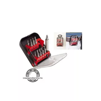   bit klt., CV., övre akasztható ; 17db PZ,PH,lapos,torx + rozsdamentes bittartó