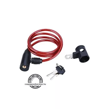 kerékpárzár spirál  6mm×100cm, 2 kulcsos