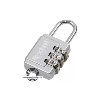   bőröndlakat, számzáras, 1000 db kód beállítható, 26×55mm, kengyelátmérő: 3,5 mm