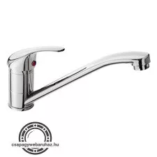 mosogató-mosdó csaptelep, 35mm kerámia betét, álló, egykaros, forgatható, fényes, 22 cm hosszú