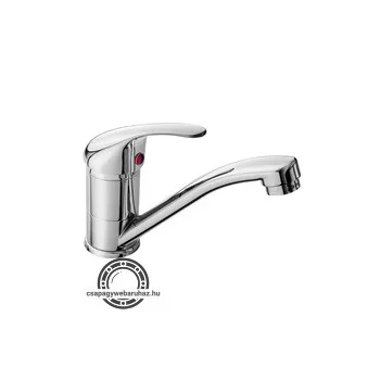   mosogató-mosdó csaptelep, 35mm kerámia betét, álló, egykaros, fényes, 18 cm hosszú