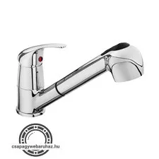 kombinált zuhanyfejes csaptelep 35mm  kerámia betét, álló, egykaros, fényes