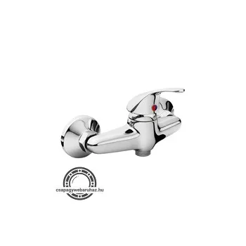   zuhany csaptelep 35mm, 150mm-es, falra szerelhető, egykaros, fényes, kerámia betéttel, tömlő és fej nélkül
