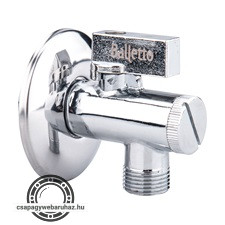 sarokszelep szűrőbetéttel, 1/2" - 3/4", mosógéphez