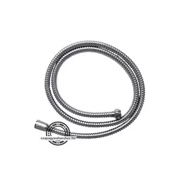 zuhanytömlő, rozsdamentes acél; 1,5m, kétszeresen zárt