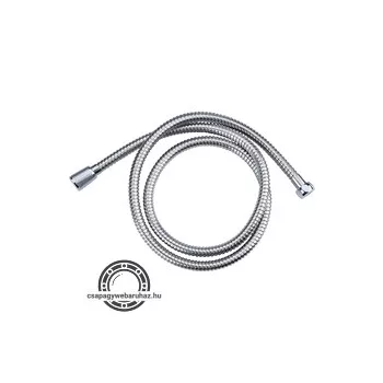   zuhanytömlő, rozsdamentes acél; 1,5m, kétszeresen zárt, csavarodás mentes