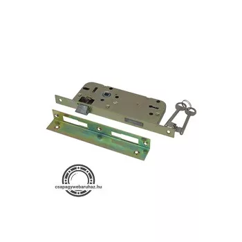   Beltéri bevésőzár, 45×90×20×7mm, 2 kulcsos, szögletes előlappal, Flame