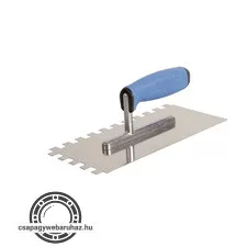 glettelőkanál  13×27cm rozsdamentes csempéző 10×10mm, SOFT gumi nyél