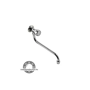   mosdó csaptelep hidegvízhez, kerámia szelep, króm, 25cm hosszú csőr