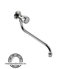 mosdó csaptelep hidegvízhez, kerámia szelep, króm, 25cm hosszú csőr
