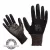 Kötött kesztyű fekete nylon, M-es méret 8',  poliuretánba mártott teny. és ujjhegy., gumírozott mandzset