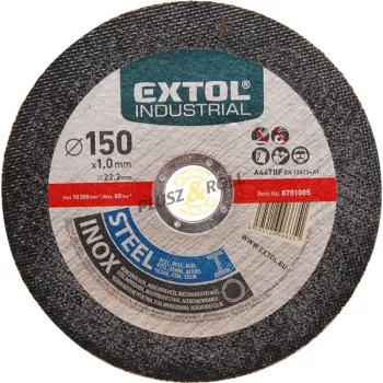 vágókorong ipari, acélra/inoxra; 125×1,0×22,2mm