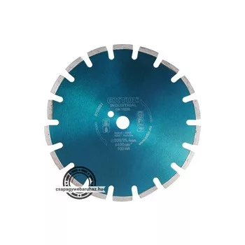   gyémántvágó ASZFALT-ra, friss betonhoz, ipari korong, szegmenses; 350×25,4mm, száraz és vizes vágásra