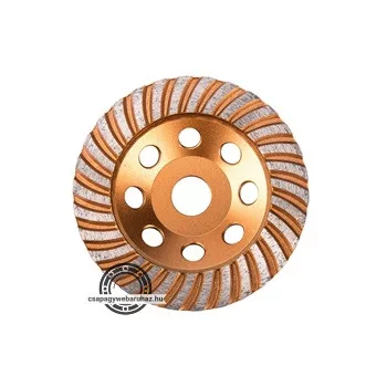   gyémántcsiszoló korong; 125mm×22,2mm, Turbo/lamellás jellegű