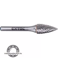 keményfém turbómaró (rotormaró), íves, hegyes orrú, átmérő 12×25mm/szár 6mm, keresztfogazás