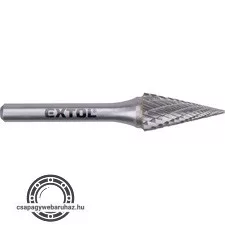 keményfém turbómaró (rotormaró), kúpos, hegyes orrú, 12×25mm átmérő/ 6mm szár, keresztfogazás