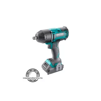   akkus ütvecsavarozó, Share20V, 1/2" négyszög, Li-ion; 1db 20V akku: 2000 mAh, 1db töltő, ford.: 2.200 1/min, 400 Nm