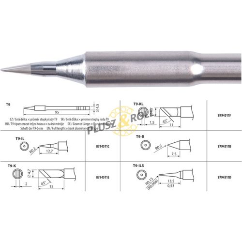 forrasztócsúcs T9-B a 8794511 forrasztó pákához