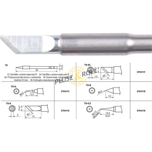 forrasztócsúcs T9-K a 8794511 forrasztó pákához