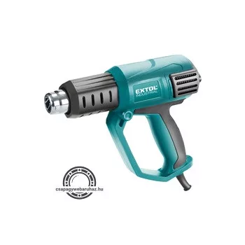   hőlégfúvó, 2000W két fokozatú, 1000W/2000W, 50/650°C, 250/500 L/perc, kofferban, tartozékokkal