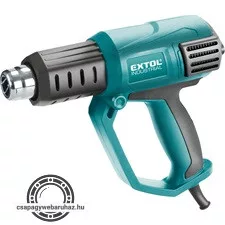 hőlégfúvó, 2000W két fokozatú, 1000W/2000W, 50/650°C, 250/500 L/perc, kofferban, tartozékokkal