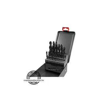   fémcsigafúró klt. HSS, DIN 338, fémdobozban;1,0-13,0mm,25 db