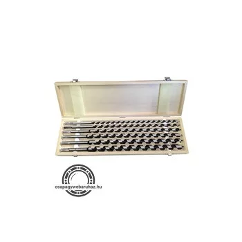   fafúró klt. 6 db, 10-12-14-16-18-20×460mm, csavaros heggyel, hatszög befogás; fa dobozban