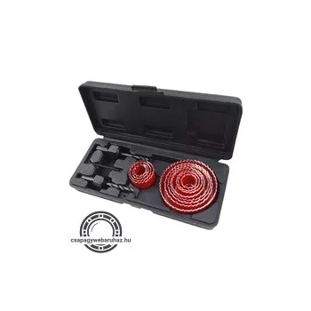   körkivágó klt., 15 db-os,(19-22-29-32-36-38-44-51-58-64-76mm) műanyag, fa, gipszkarton