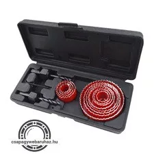 körkivágó klt., 15 db-os,(19-22-29-32-36-38-44-51-58-64-76mm) műanyag, fa, gipszkarton