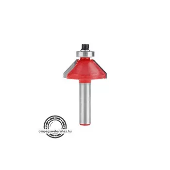   felsőmaró fára, 45° kúpos (szögmaró), csapágyas, D30×H13, befogás: 8mm, keményfém lapkás