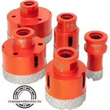 körkivágó csempére klt. 5 db, gyémánt vágóél; 20-68mm × M14, sarokcsiszolóba fogható