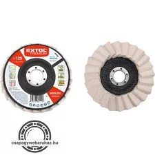 lamellás polírozó filc, INOX, acél és ALU munkadarabok polírozására 125×22mm (darabáras, de csak ötösével rendelhető)