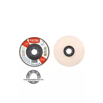   polírozó filc, sima korong, INOX, acél és ALU munkadarabok polírozására 125×15mm (darabáras, de csak ötösével rendelhető