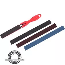 kézi csiszoló lapos, (ráspoly) cserélhető csiszoló szalaggal, ABS műanyag