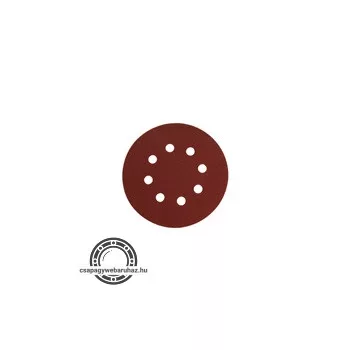   csiszolókorong vászon, lyukas klt. 10db, 150mm, 8 db lyukkal, P80-es, tépőzáras