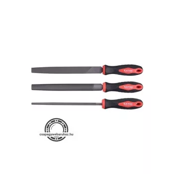   fémreszelő klt.,  3 db (lapos, félkerek, kerek), 200mm, T12 acél,  vágat 2, finom,  TPR gumis műanyag nyél