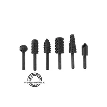   csapos ráspoly klt. 6 db-os; 6 mm-es befogással, max. 2.000 ford./perc