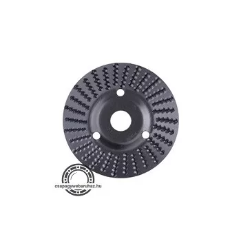   faforgácsoló korong; max 13000 ford/perc, sarokcsiszolóhoz, fém, 125×22,2mm, fa csiszolásához, szakaszos használat