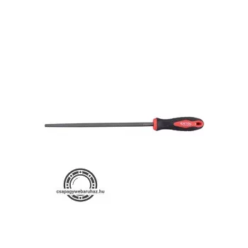   ráspoly 250mm kerek, C45 acél, vágat 2, finom, TPR gumis műanyag nyél