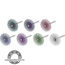 mini csiszoló klt. radiális sörték, 3,0 mm befogás, 52 db, nylon