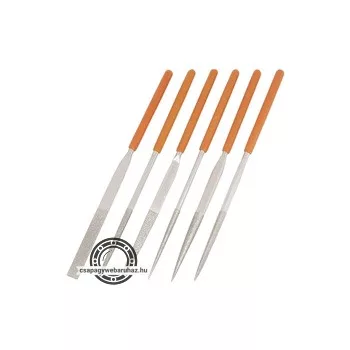   tűreszelő klt. gyémántozott; 6db, 4×160×50mm, HRC38-42 szénacél, 100% krómozott