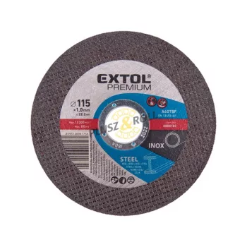   vágókorong acélhoz/inoxhoz, kék; 115×1,0×22,2mm, max 13300 ford/perc, (darabáras, de csak ötösével rendelhető)