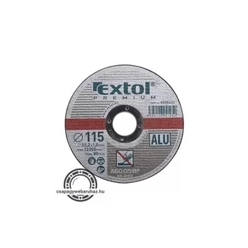   vágókorong alumíniumhoz, szürke; 115×1,0×22,2mm, max 13300 ford/perc