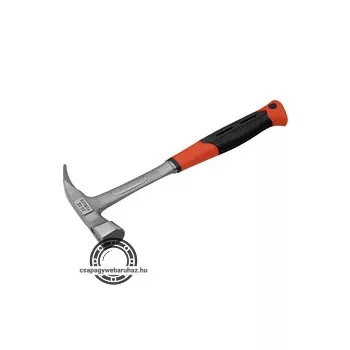   palázó kalapács kovácsolt, mágneses ; egy darabban kovácsolt nyéllel, 576g, két komponensű gumírozott/műanyag markolat