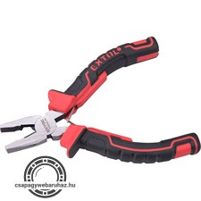 kombinált fogó, mini; 125 mm, kétszínű műanyag nyél, rugós