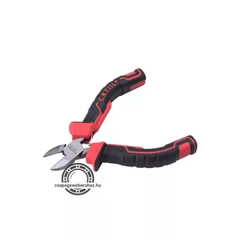   oldalcsípő fogó, mini; 115 mm, kétszínű műanyag nyél, rugós