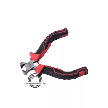   homlokcsípő fogó, mini; 115 mm, kétszínű műanyag nyél, rugós